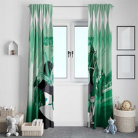 Kentucky Horse Racing Window Curtain Derby Mint Julep Girl - Green Pastel LT14