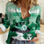 Kentucky Horse Racing Women Casual Shirt Derby Mint Julep Girl - Green Pastel LT14
