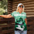 Kentucky Horse Racing Women Polo Shirt Derby Mint Julep Girl - Green Pastel LT14