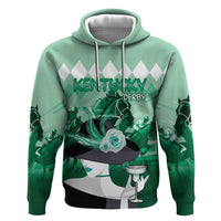 Kentucky Horse Racing Zip Hoodie Derby Mint Julep Girl - Green Pastel LT14