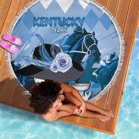 Kentucky Horse Racing Beach Blanket Derby Mint Julep Girl - Blue Pastel LT14
