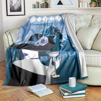 Kentucky Horse Racing Blanket Derby Mint Julep Girl - Blue Pastel LT14