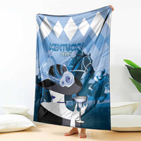 Kentucky Horse Racing Blanket Derby Mint Julep Girl - Blue Pastel LT14
