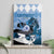 Kentucky Horse Racing Canvas Wall Art Derby Mint Julep Girl - Blue Pastel LT14