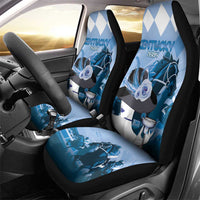 Kentucky Horse Racing Car Seat Cover Derby Mint Julep Girl - Blue Pastel LT14