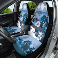 Kentucky Horse Racing Car Seat Cover Derby Mint Julep Girl - Blue Pastel LT14