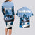Kentucky Horse Racing Couples Matching Long Sleeve Bodycon Dress and Hawaiian Shirt Derby Mint Julep Girl - Blue Pastel LT14