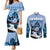 Kentucky Horse Racing Couples Matching Mermaid Dress and Long Sleeve Button Shirt Derby Mint Julep Girl - Blue Pastel LT14