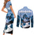 Kentucky Horse Racing Couples Matching Short Sleeve Bodycon Dress and Long Sleeve Button Shirt Derby Mint Julep Girl - Blue Pastel LT14