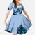 Kentucky Horse Racing Family Matching Long Sleeve Bodycon Dress and Hawaiian Shirt Derby Mint Julep Girl - Blue Pastel LT14