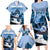 Kentucky Horse Racing Family Matching Long Sleeve Bodycon Dress and Hawaiian Shirt Derby Mint Julep Girl - Blue Pastel LT14