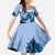 Kentucky Horse Racing Family Matching Off Shoulder Maxi Dress and Hawaiian Shirt Derby Mint Julep Girl - Blue Pastel LT14