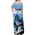 Kentucky Horse Racing Family Matching Off Shoulder Maxi Dress and Hawaiian Shirt Derby Mint Julep Girl - Blue Pastel LT14