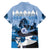 Kentucky Horse Racing Family Matching Puletasi and Hawaiian Shirt Derby Mint Julep Girl - Blue Pastel LT14