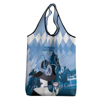 Kentucky Horse Racing Grocery Bag Derby Mint Julep Girl - Blue Pastel LT14