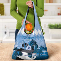Kentucky Horse Racing Grocery Bag Derby Mint Julep Girl - Blue Pastel LT14