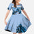 Kentucky Horse Racing Kid Short Sleeve Dress Derby Mint Julep Girl - Blue Pastel LT14