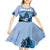 Kentucky Horse Racing Kid Short Sleeve Dress Derby Mint Julep Girl - Blue Pastel LT14