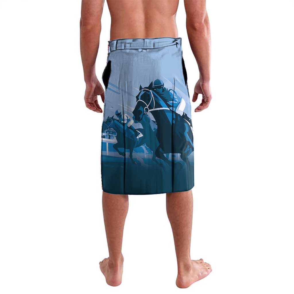 Kentucky Horse Racing Lavalava Derby Mint Julep Girl - Blue Pastel LT14