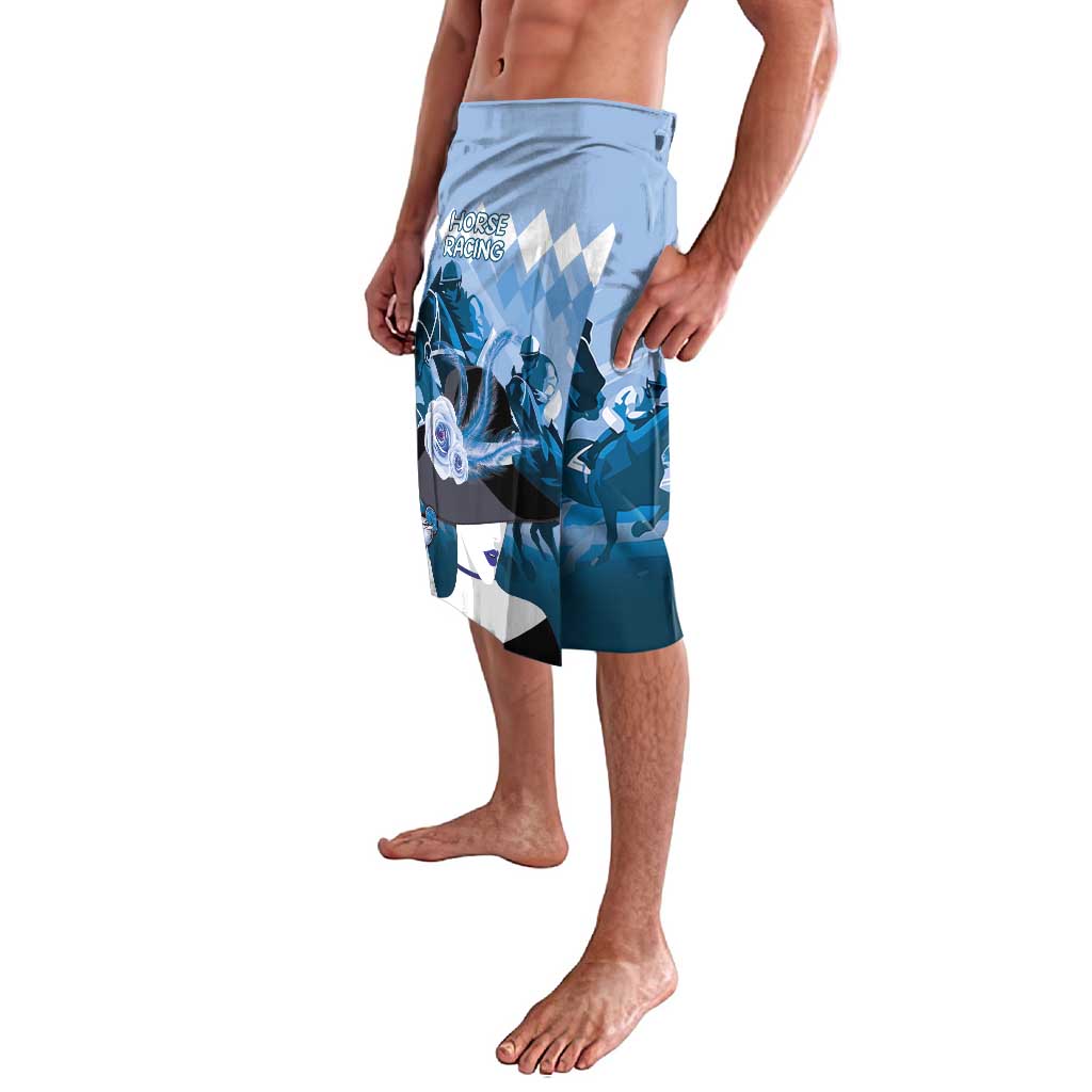 Kentucky Horse Racing Lavalava Derby Mint Julep Girl - Blue Pastel LT14