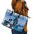 Kentucky Horse Racing Leather Tote Bag Derby Mint Julep Girl - Blue Pastel LT14