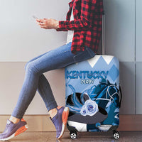 Kentucky Horse Racing Luggage Cover Derby Mint Julep Girl - Blue Pastel LT14