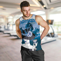 Kentucky Horse Racing Men Tank Top Derby Mint Julep Girl - Blue Pastel LT14