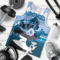 Kentucky Horse Racing Men Tank Top Derby Mint Julep Girl - Blue Pastel LT14