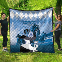 Kentucky Horse Racing Quilt Derby Mint Julep Girl - Blue Pastel LT14