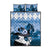 Kentucky Horse Racing Quilt Bed Set Derby Mint Julep Girl - Blue Pastel LT14