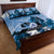 Kentucky Horse Racing Quilt Bed Set Derby Mint Julep Girl - Blue Pastel LT14