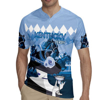 Kentucky Horse Racing Rugby Jersey Derby Mint Julep Girl - Blue Pastel LT14