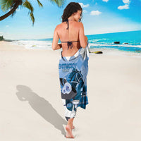 Kentucky Horse Racing Sarong Derby Mint Julep Girl - Blue Pastel LT14