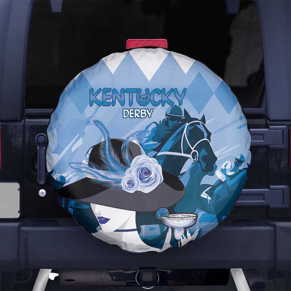 Kentucky Horse Racing Spare Tire Cover Derby Mint Julep Girl - Blue Pastel LT14