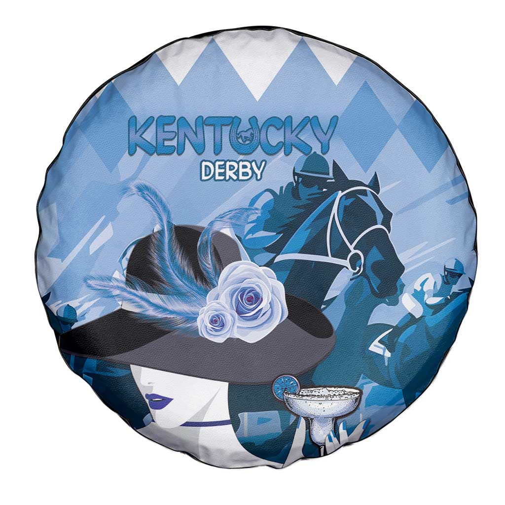 Kentucky Horse Racing Spare Tire Cover Derby Mint Julep Girl - Blue Pastel LT14