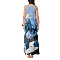 Kentucky Horse Racing Tank Maxi Dress Derby Mint Julep Girl - Blue Pastel LT14