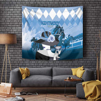 Kentucky Horse Racing Tapestry Derby Mint Julep Girl - Blue Pastel LT14