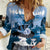 Kentucky Horse Racing Women Casual Shirt Derby Mint Julep Girl - Blue Pastel LT14
