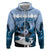 Kentucky Horse Racing Zip Hoodie Derby Mint Julep Girl - Blue Pastel LT14