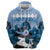 Kentucky Horse Racing Zip Hoodie Derby Mint Julep Girl - Blue Pastel LT14