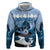 Kentucky Horse Racing Zip Hoodie Derby Mint Julep Girl - Blue Pastel LT14