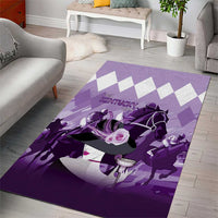 Kentucky Horse Racing Area Rug Derby Mint Julep Girl - Purple Pastel LT14