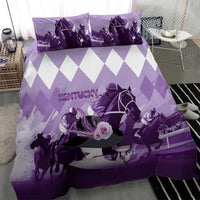 Kentucky Horse Racing Bedding Set Derby Mint Julep Girl - Purple Pastel LT14