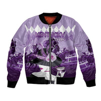 Kentucky Horse Racing Bomber Jacket Derby Mint Julep Girl - Purple Pastel LT14