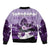 Kentucky Horse Racing Bomber Jacket Derby Mint Julep Girl - Purple Pastel LT14