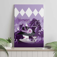 Kentucky Horse Racing Canvas Wall Art Derby Mint Julep Girl - Purple Pastel LT14