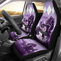 Kentucky Horse Racing Car Seat Cover Derby Mint Julep Girl - Purple Pastel LT14