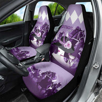 Kentucky Horse Racing Car Seat Cover Derby Mint Julep Girl - Purple Pastel LT14