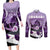 Kentucky Horse Racing Couples Matching Long Sleeve Bodycon Dress and Long Sleeve Button Shirt Derby Mint Julep Girl - Purple Pastel LT14