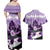 Kentucky Horse Racing Couples Matching Off Shoulder Maxi Dress and Hawaiian Shirt Derby Mint Julep Girl - Purple Pastel LT14